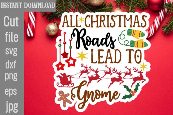 All Christmas Roads Lead to Gnome SVG