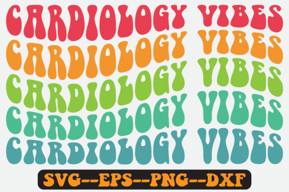 Cardiology Vibes Quote Retro Svg Design