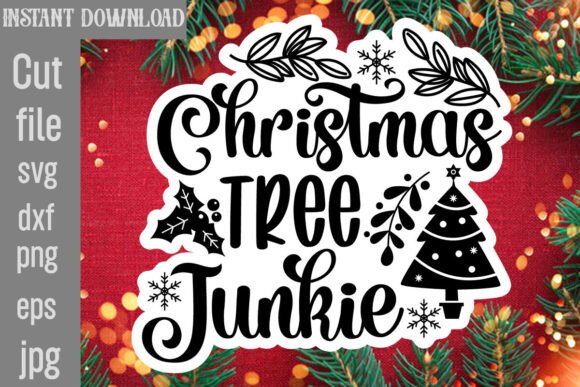 Christmas Tree Junkie SVG Cut File