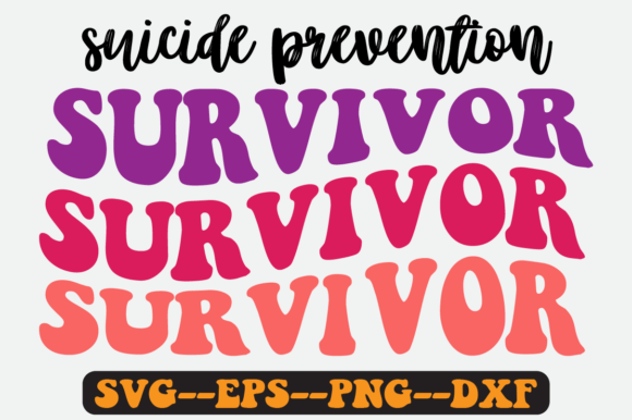 Suicide Prevention Survivor Retro Svg